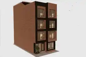 render de fachada esquinera