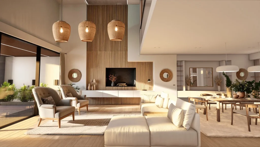 Arquitecto para diseño de casas en Bogotá – Sala y comedor moderna