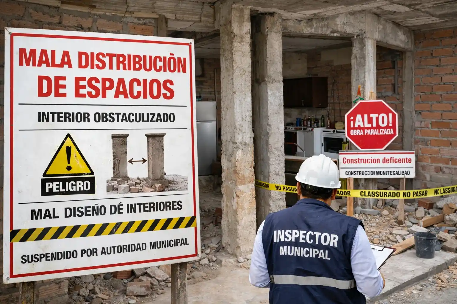 Mala distribución de planos por errores al construir sin un arquitecto en Bogotá