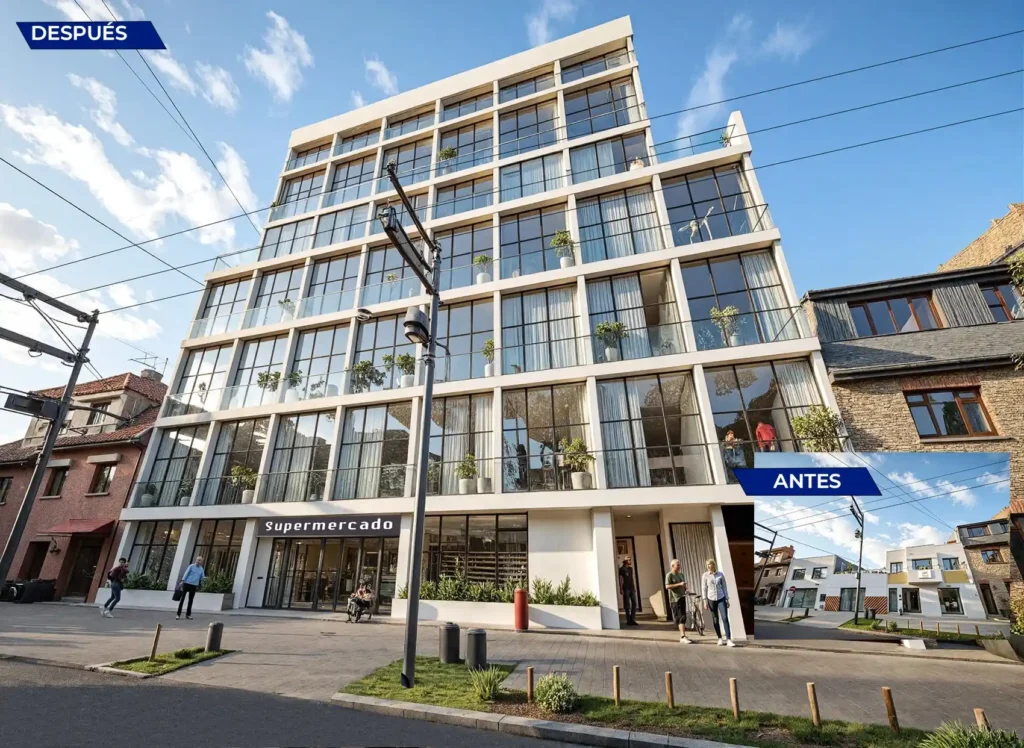 Arquitecto en Usaquén Bogotá proyecto residencial antes y después con licencias de construcción