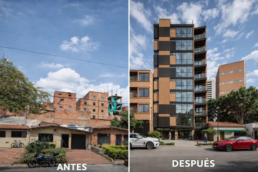 Edificio residencial diseñado por arquitecto en Chapinero Bogotá con arquitectura moderna