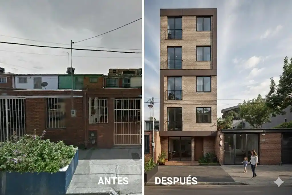 Arquitecto para diseño en Bogotá desarrollando edificio residencial en Quiroga con planos arquitectónicos, fachadas y distribución interior.