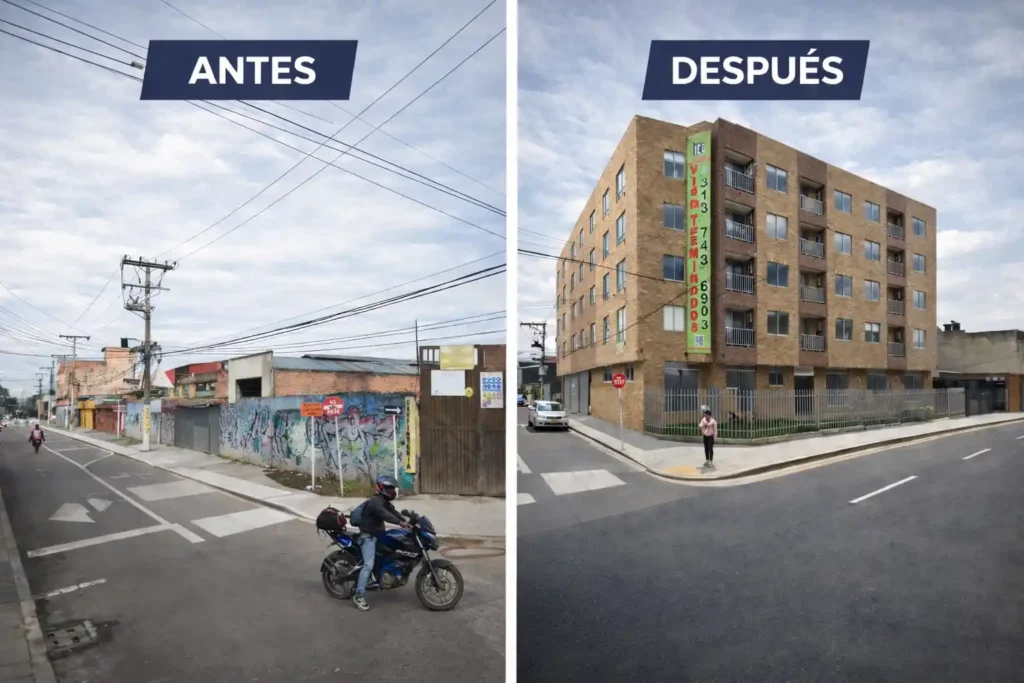 Edificio multifamiliar renovado como parte de nuestros servicios de arquitectura en Bogotá, zona Boyacá Real