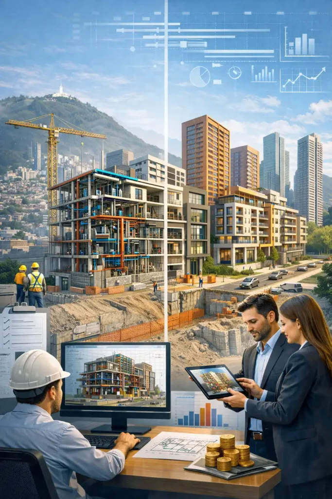 Cómo el BIM mejora la rentabilidad de un proyecto inmobiliario en Bogotá mediante planificación técnica, coordinación de especialidades y control de costos antes de construir.