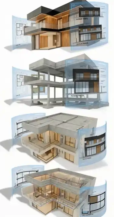 Modelo BIM en Bogotá en 3D mostrando arquitectura, estructura e instalaciones coordinadas por niveles