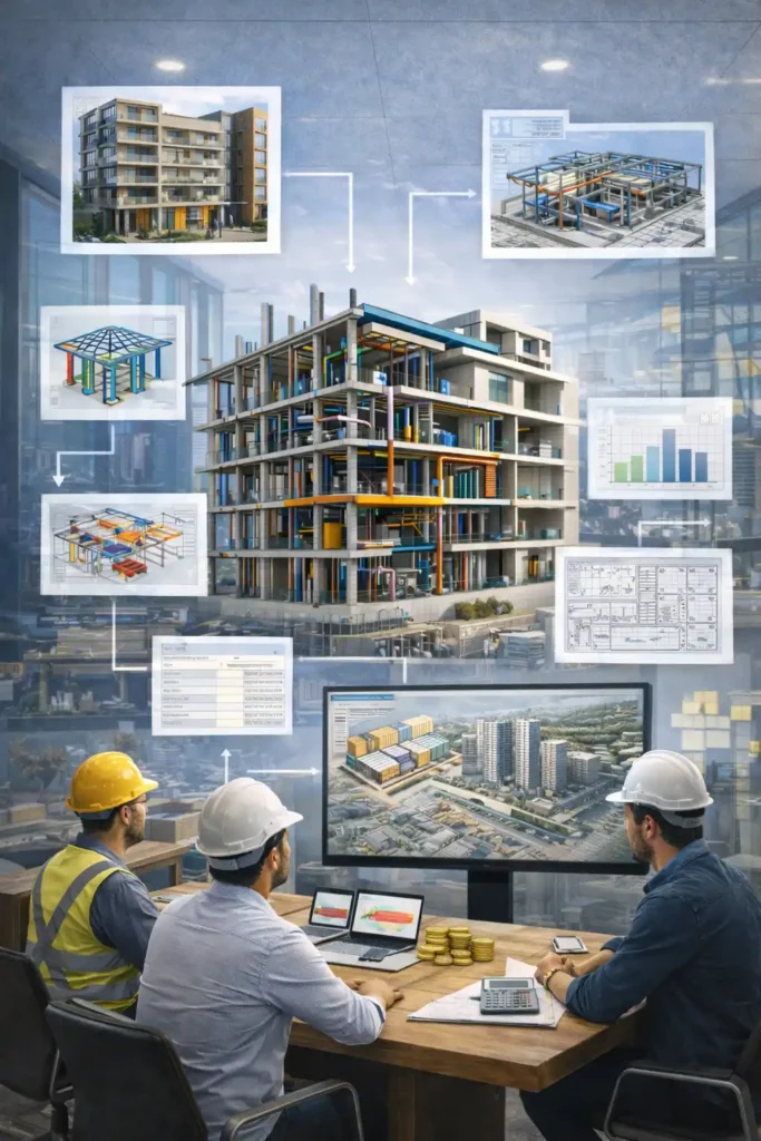 Por qué el BIM es fundamental para proyectos inmobiliarios en Bogotá, mostrando coordinación técnica, planificación y visualización del proyecto antes de construir.